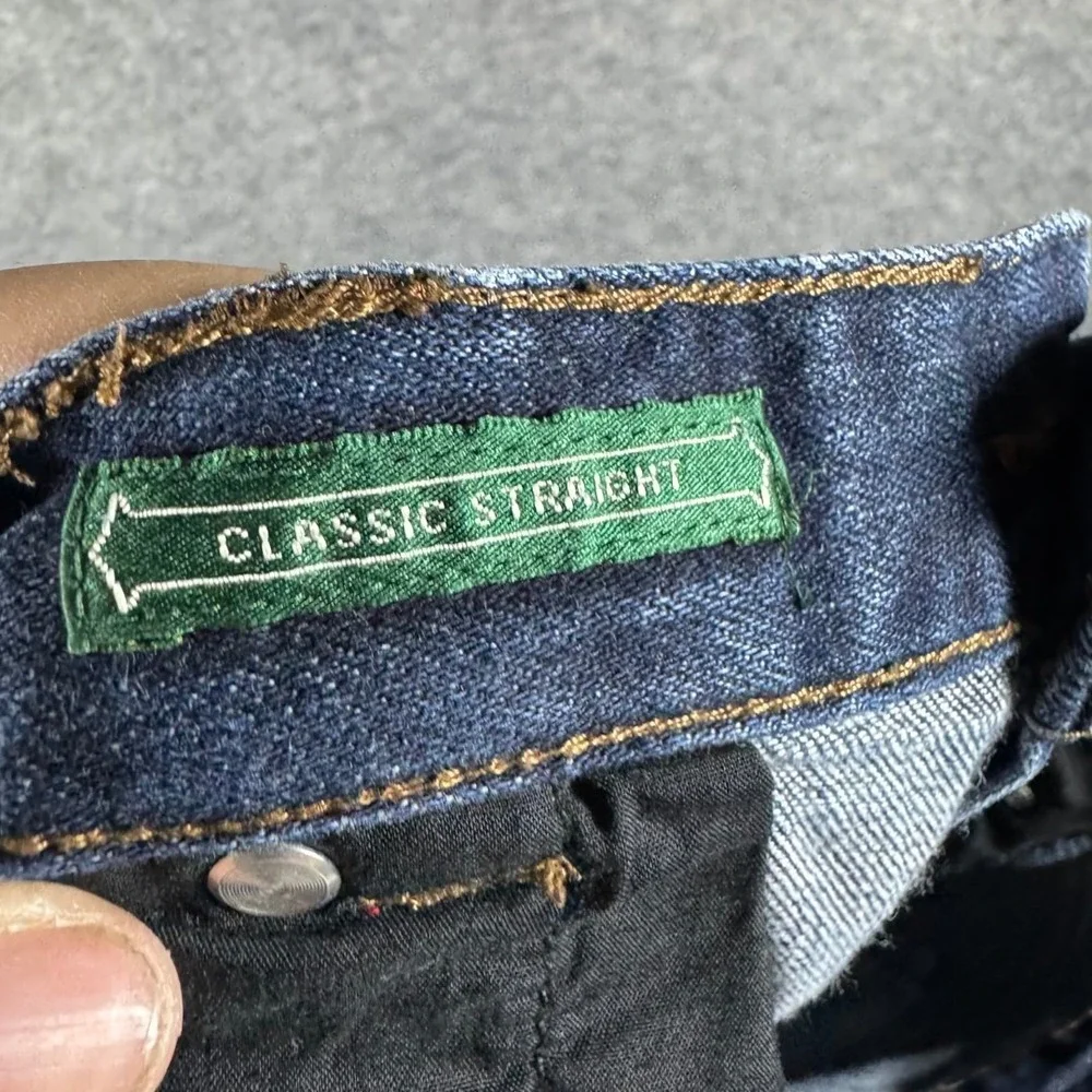 Lauren Ralph Lauren Classic Straight Dark‎ Wash Raw Hem Denim Shorts Mens 36
